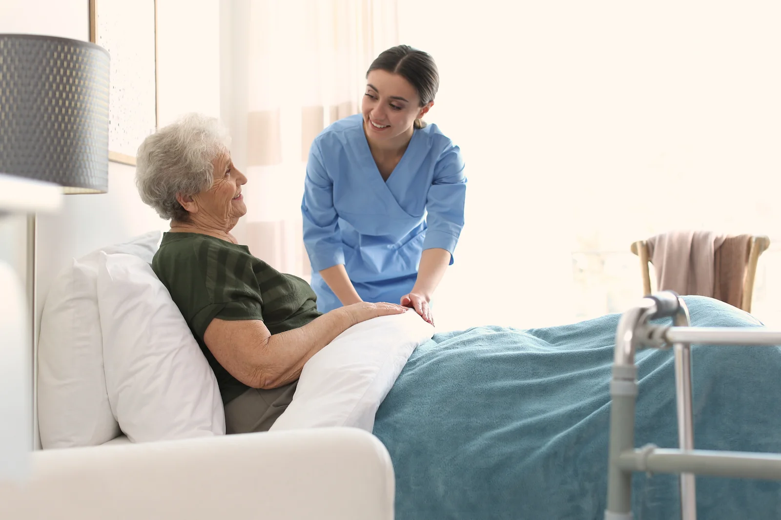 Family discussing care options with medical professional