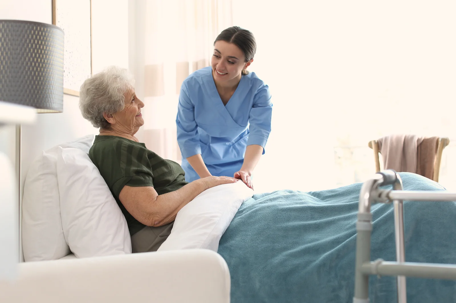 Family discussing care options with medical professional