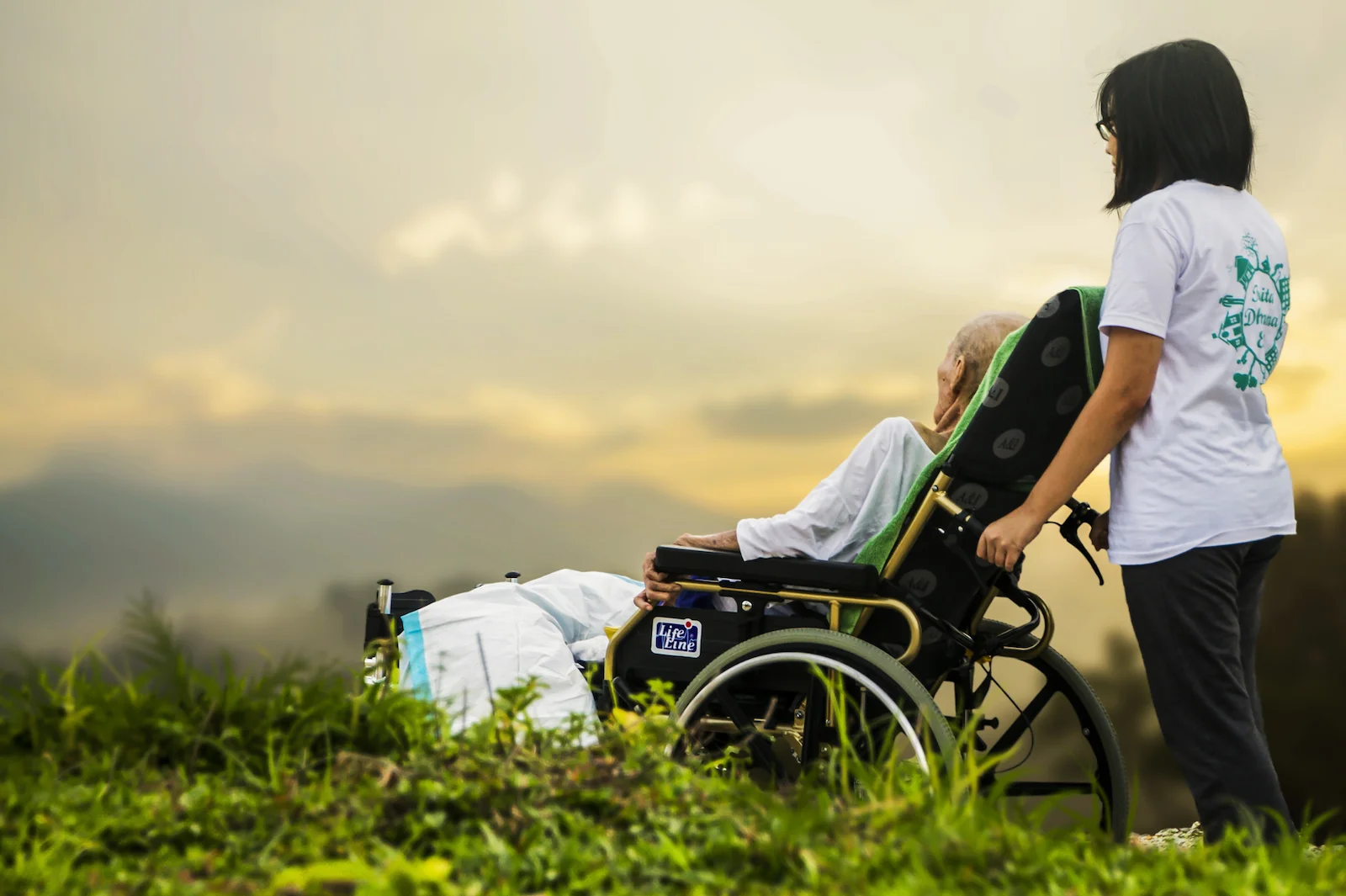 Senior enjoying time with family at home