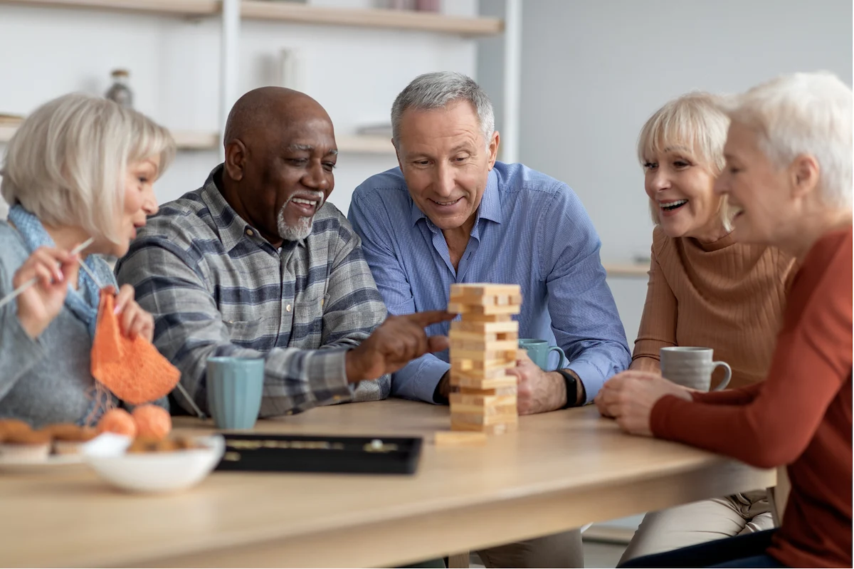 Seniors enjoying community activities