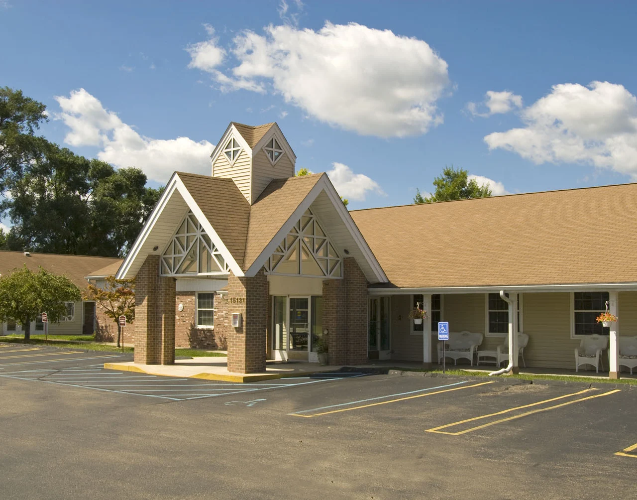 Villa Marie in Livonia, Michigan, front entrance