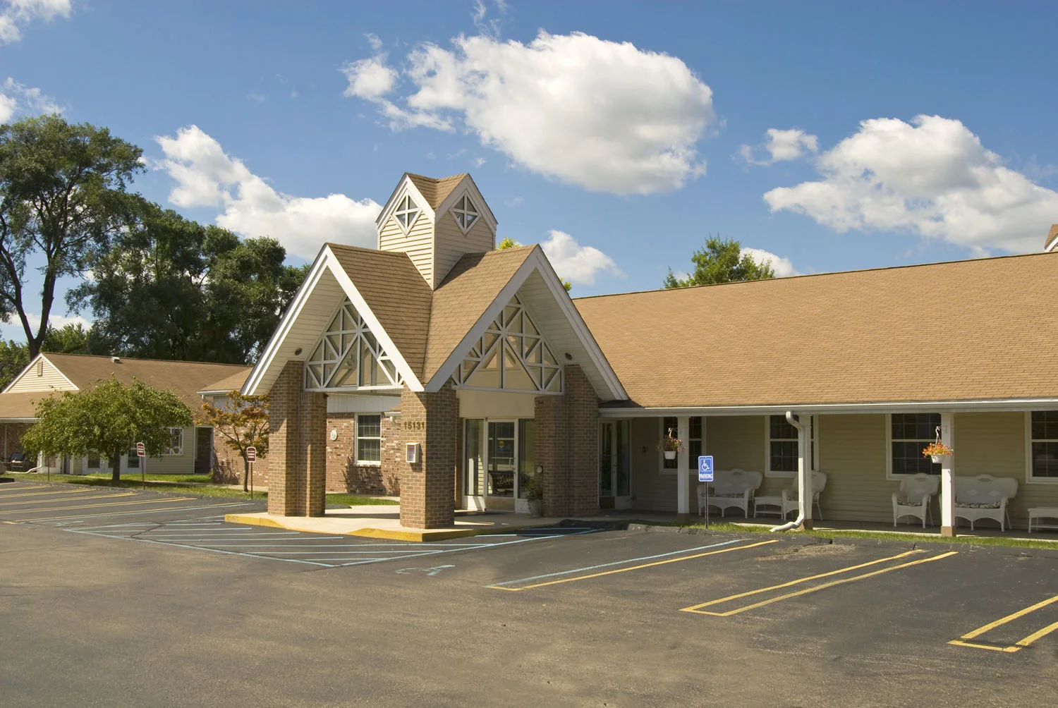 Villa Marie in Livonia, Michigan, front entrance