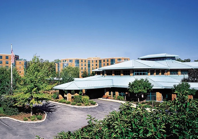 Ascension Living Bethlehem Woods Village senior living community offering independent living, assisted living, and memory care in La Grange Park, IL, front exterior