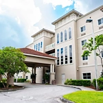 Lenox on the Lake senior living community offering assisted living and memory care in Lauderhill, FL, front entrance