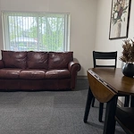 Wesley Manor Assisted Living Community offering assisted living and continuing care retirement community (CCRC) services in Louisville, KY, apartment living and dining space