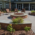 Orchard Heights Gracious Retirement Living Hawthorn Senior Independent Living in Clermont, Florida rear exterior patio firepit