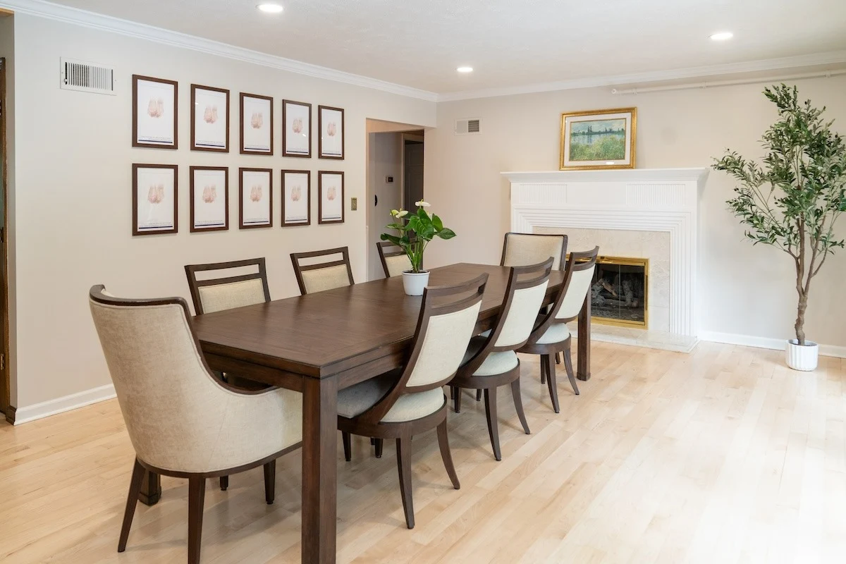 Legato Living Residential Memory Care at Rockbrook senior living community offering assisted living and memory care in Omaha, NE, large dining room