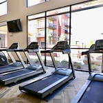 Watermere at Frisco senior living community offering active adult living and independent living in Frisco, TX, fitness center featuring treadmills and other equipment
