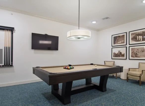 The Blake at Colonial Club game room