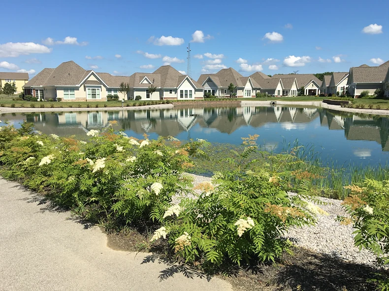 Fieldstone Villas Independent Living Neighborhood boasts 3 ponds