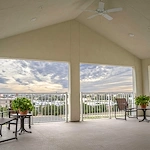 Maple Ridge Gracious Retirement Living Hawthorn Senior Independent Living in Cedar Park, Texas rear patio view