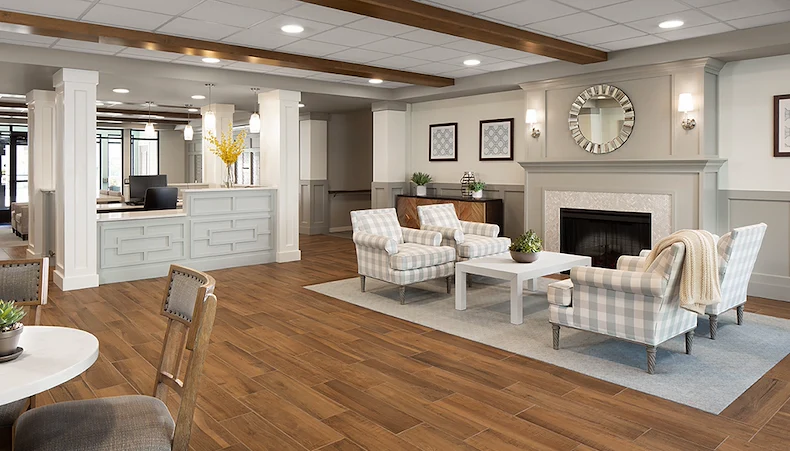 Lounge area at the Waters of Oak Creek