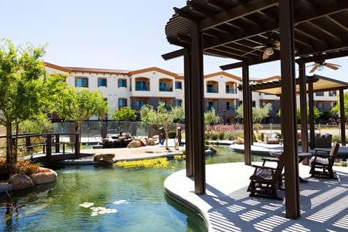 Koi pond and gazebo