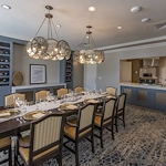 Alto Evergreen Walk, senior living community offering assisted living, memory care, and respite care in South Windsor, CT, private dining room with a private kitchen