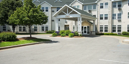 Front entrance of Village at the Oaks 