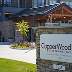 CopperWood at Prairie Trail senior living community offering assisted living and memory care in Ankeny, IA, community sign