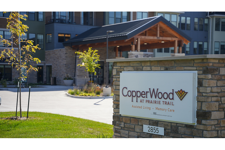 CopperWood at Prairie Trail sign
