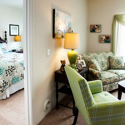 Chesterfield Heights Gracious Retirement Living Hawthorn Senior Independent Living in Midlothian, Virginia apartment living and bedroom