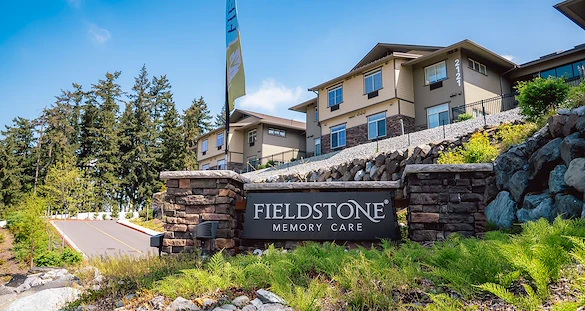 Fieldstone Memory Care of Puyallup community sign