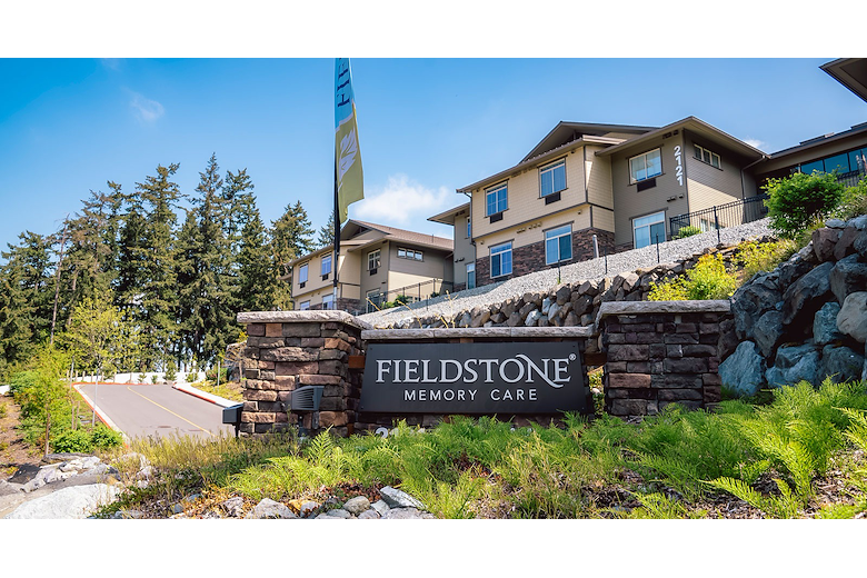 Fieldstone Memory Care of Puyallup community sign
