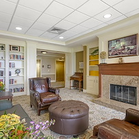 Brookdale Green Hills Cumberland sitting area by fireplace