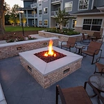 Springwood Landing Gracious Retirement Living Hawthorn Senior independent Living in Vancouver, Washington rear exterior patio firepit