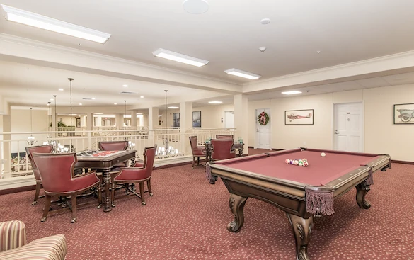 Heatherwood Gracious Retirement Living Hawthorn Senior Independent Living in Tewksbury, Massachusetts billiards table