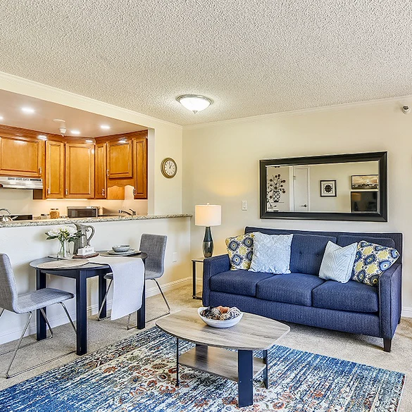 Piedmont Gardens Senior Living in Oakland, CA, apartment living room