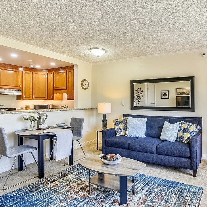 Piedmont Gardens Senior Living in Oakland, CA, apartment living room