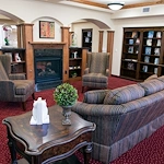 Northridge Gracious Retirement Living Hawthorn Senior Independent Living in Fishers, Indiana fireplace