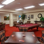 Estrella Estates Gracious Retirement Living Hawthorn Senior Independent Living in Goodyear, Arizona billiards table game room