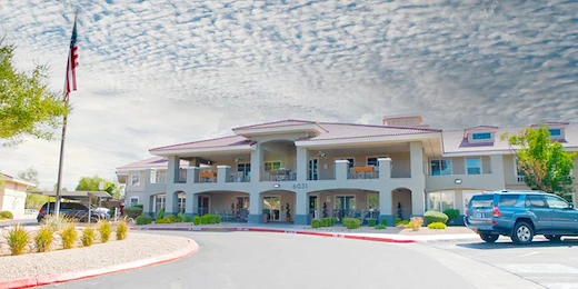 Avamere at Cheyenne senior living community offering independent living, assisted living, and respite care in Las Vegas, NV, front exterior