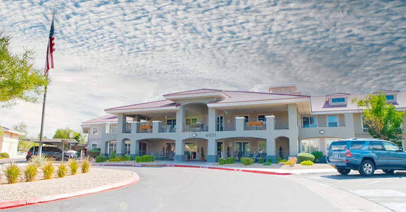Avamere at Cheyenne senior living community offering independent living, assisted living, and respite care in Las Vegas, NV, front exterior