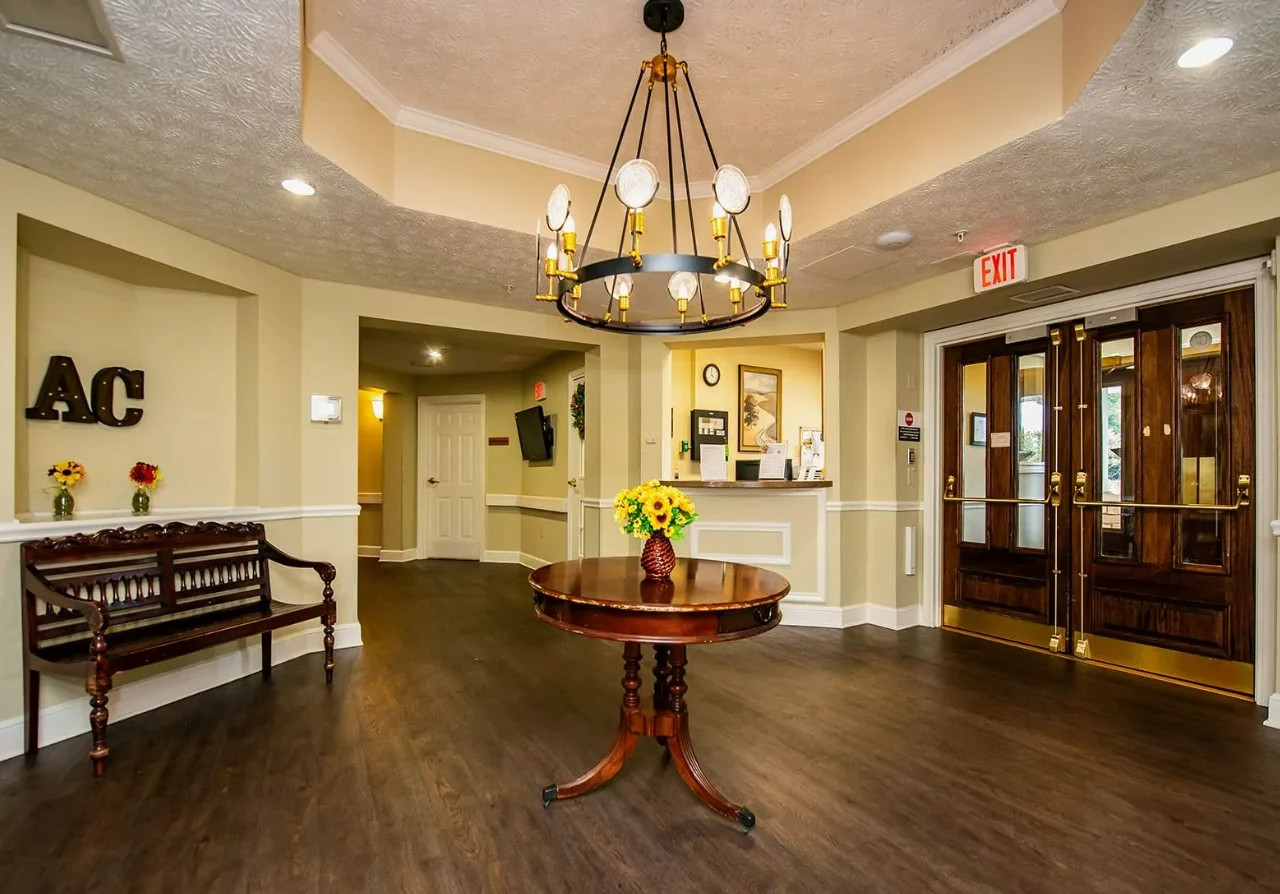 Aberdeen Crossings by New Perspective, senior living community offering assisted living in Highland Heights, OH, entryway
