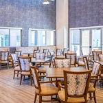 Watermere at the Preserve senior living community offering active adult living and independent living in North Richland Hills, TX, dining room
