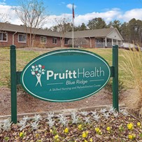 PruittHealth Skilled Nursing & Rehabilitation Center Senior Care in Blue Ridge, Georgia front entrance sign