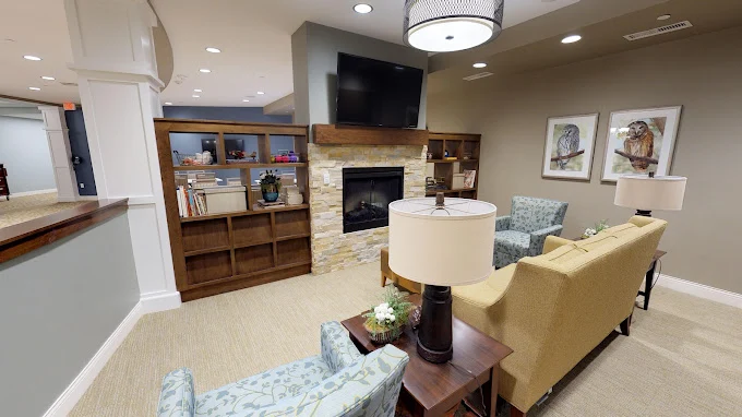 Pomeroy Living Orion sitting area by fireplace