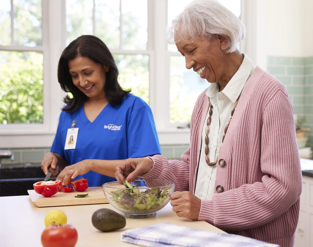 BrightStar Care of Naperville/South DuPage Home Care meal preparation assistance