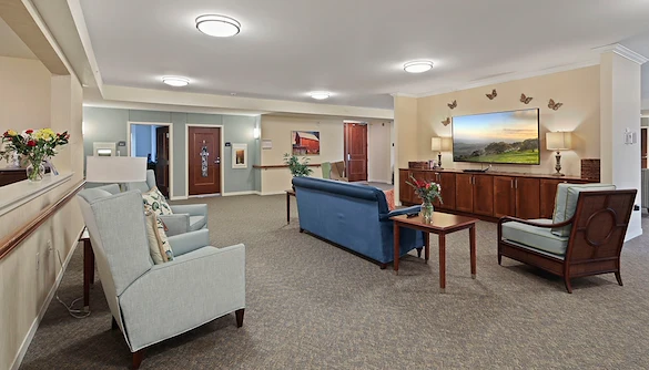 Lounge/media area at the Waters of Edina