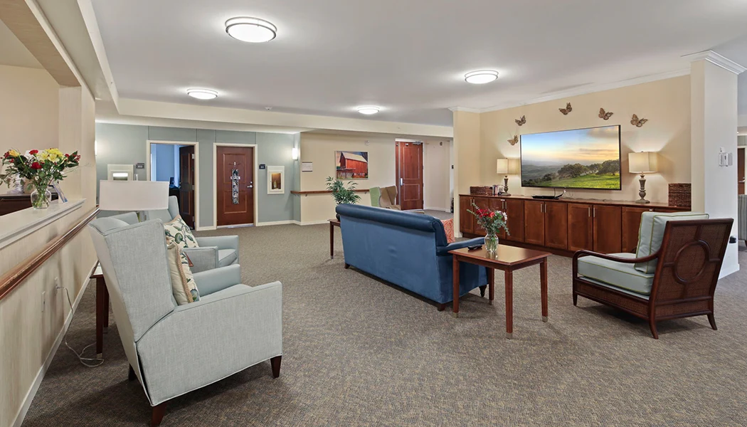 Lounge/media area at the Waters of Edina