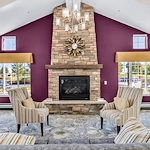 Colonial Gardens Gracious Retirement Living Hawthorn Senior Independent Living in Beverly, Massachusetts fireplace