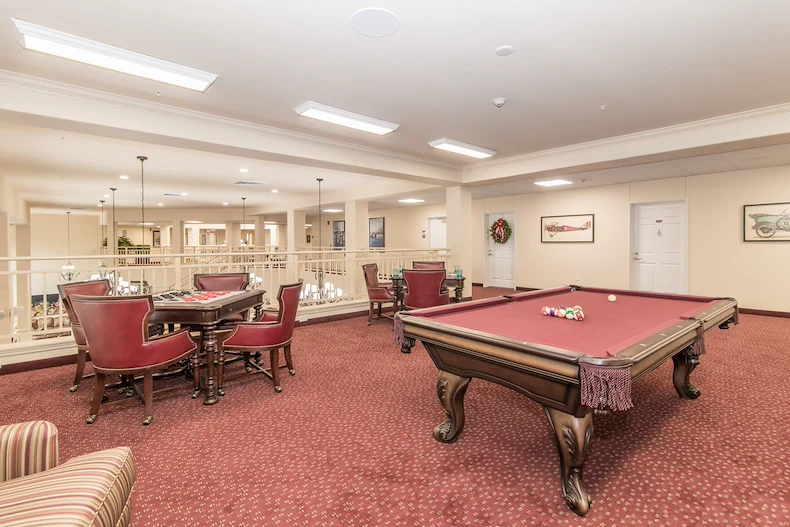 El Dorado Estates Gracious Retirement Living Hawthorn Senior Independent Living in El Dorado Hills, California billiards table