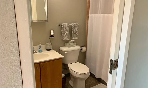 Plymouth Place independent living apartment bathroom