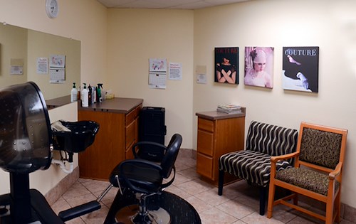 Get your hair done in our full-service salon or bring in your own stylist.