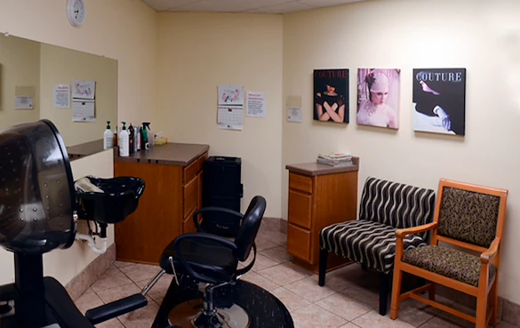 Get your hair done in our full-service salon or bring in your own stylist.