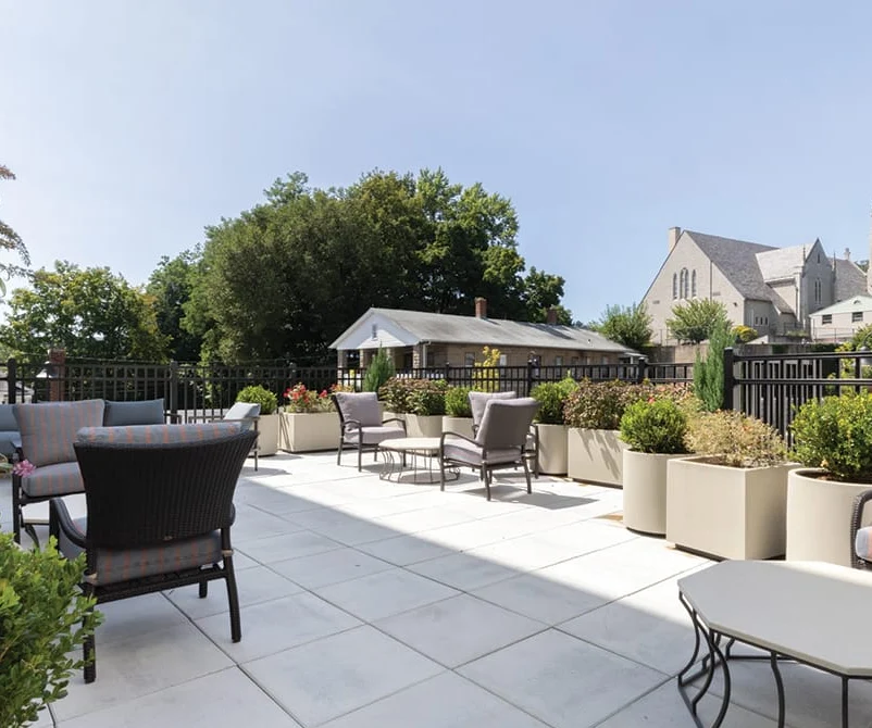 KindCare at Bristol, CT, outdoor patio