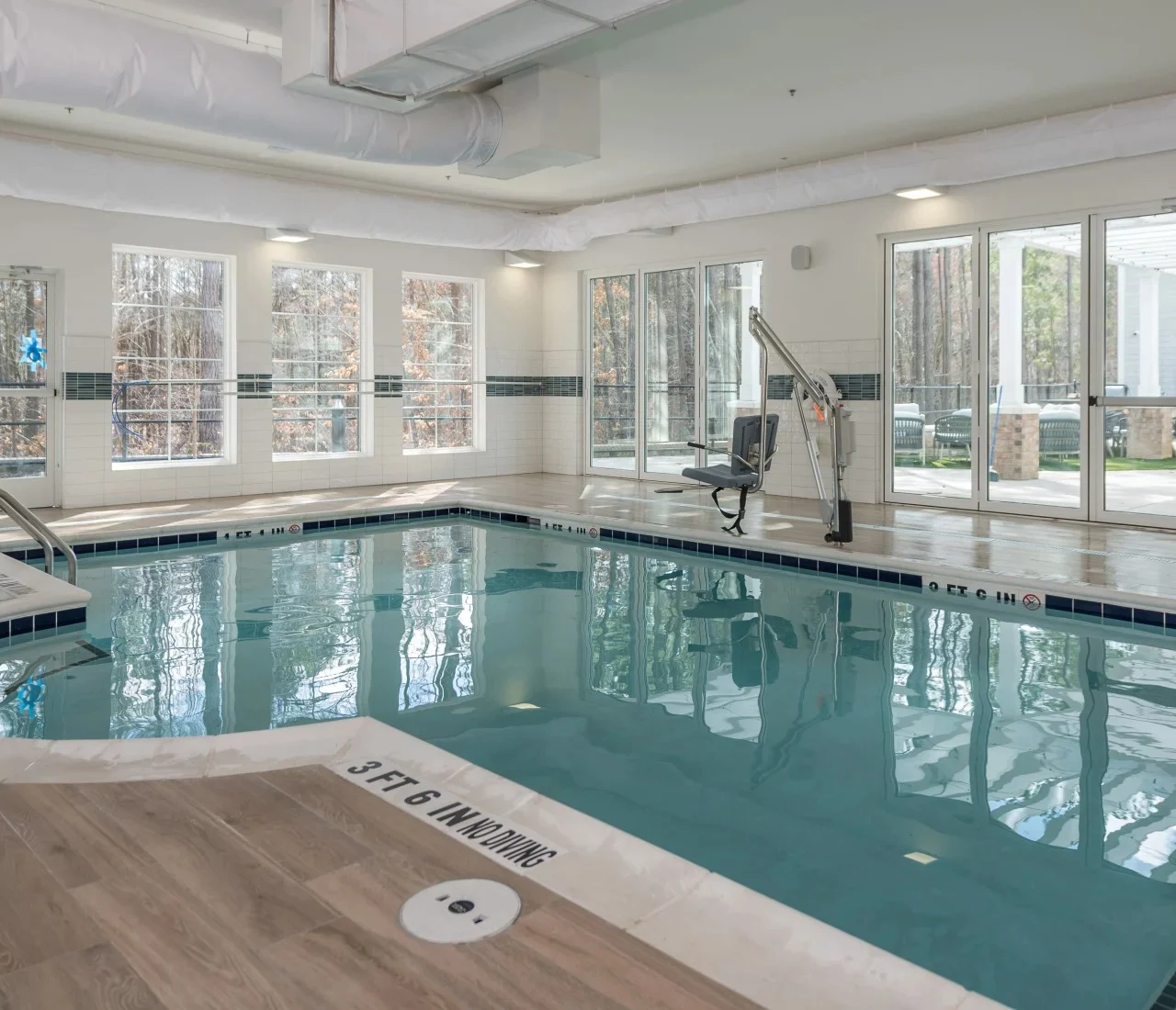 Acclaim at Cary Pointe, senior living community offering active adult and independent living in Cary, NC, indoor pool
