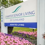 Charter Senior Living of Cleveland exterior community sign