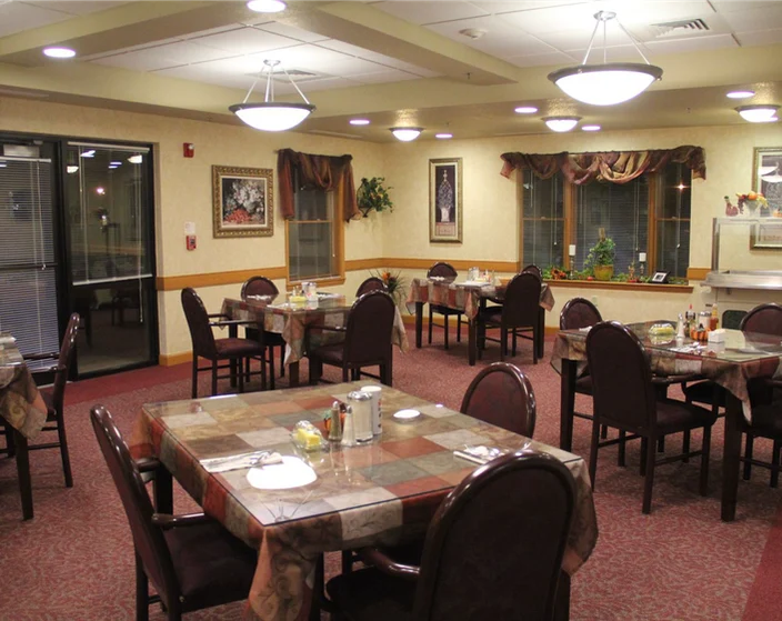 Ascension Living Sacred Heart Village Senior Living in Avilla, Indiana dining room