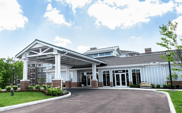 Front entrance to Verena at Hilliard Senior Living 